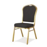 ROYAL CRIMSON UPHOLSTERED GOLD FRAME BANQUET DINING CHAIR - Image 2