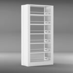 MODERN VISTA MULTI-TIER CONTEMPORARY STORAGE BOOKSHELF UNIT