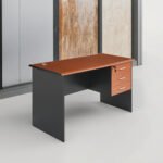 EXECUTIVE MODERN WALNUT WORKSTATION DESK