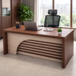MODERN EXECUTIVE DUAL TONE WOOD FINISH OFFICE DESK - Image 2