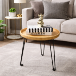 STYLISH ROUND WOODEN COFFEE TABLE