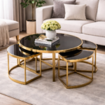 CONTEMPORARY 5-PIECE NESTED CENTER TABLE SET
