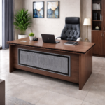 REGAL WALNUT MODERN EXECUTIVE OFFICE DESK