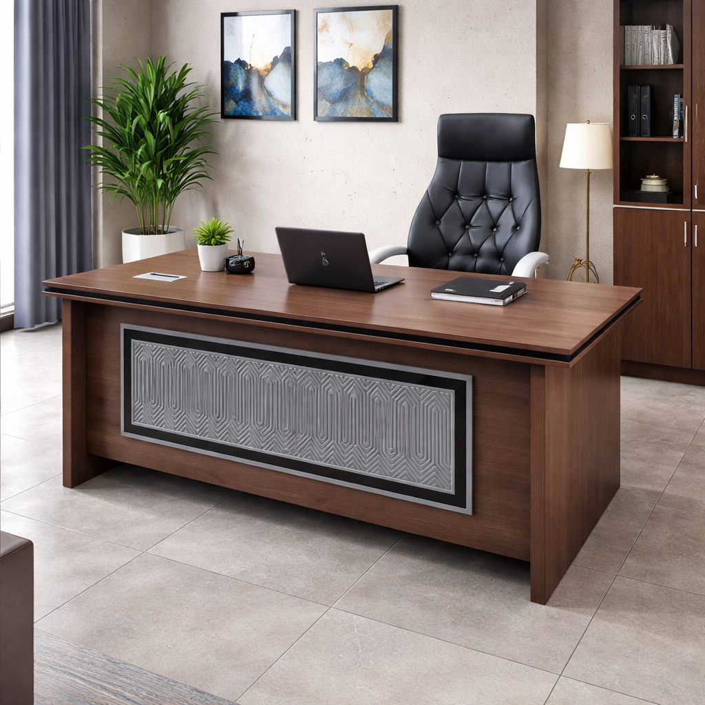 ChatGPT Image Feb 12, 2026 at 05_09_48 PM REGAL WALNUT MODERN EXECUTIVE OFFICE DESK - Image 1
