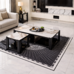MODERN MARBLE TOP NESTING COFFEE TABLE SET