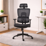 MODERN ERGONOMIC HIGH-BACK MESH OFFICE CHAIR WITH HEADREST