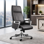 LUXURY HIGH-BACK EXECUTIVE OFFICE CHAIR WITH CHROME BASE - Image 2