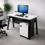 MODERN DUAL OFFICE WORKSTATION EXECUTIVE DESK - Image 2