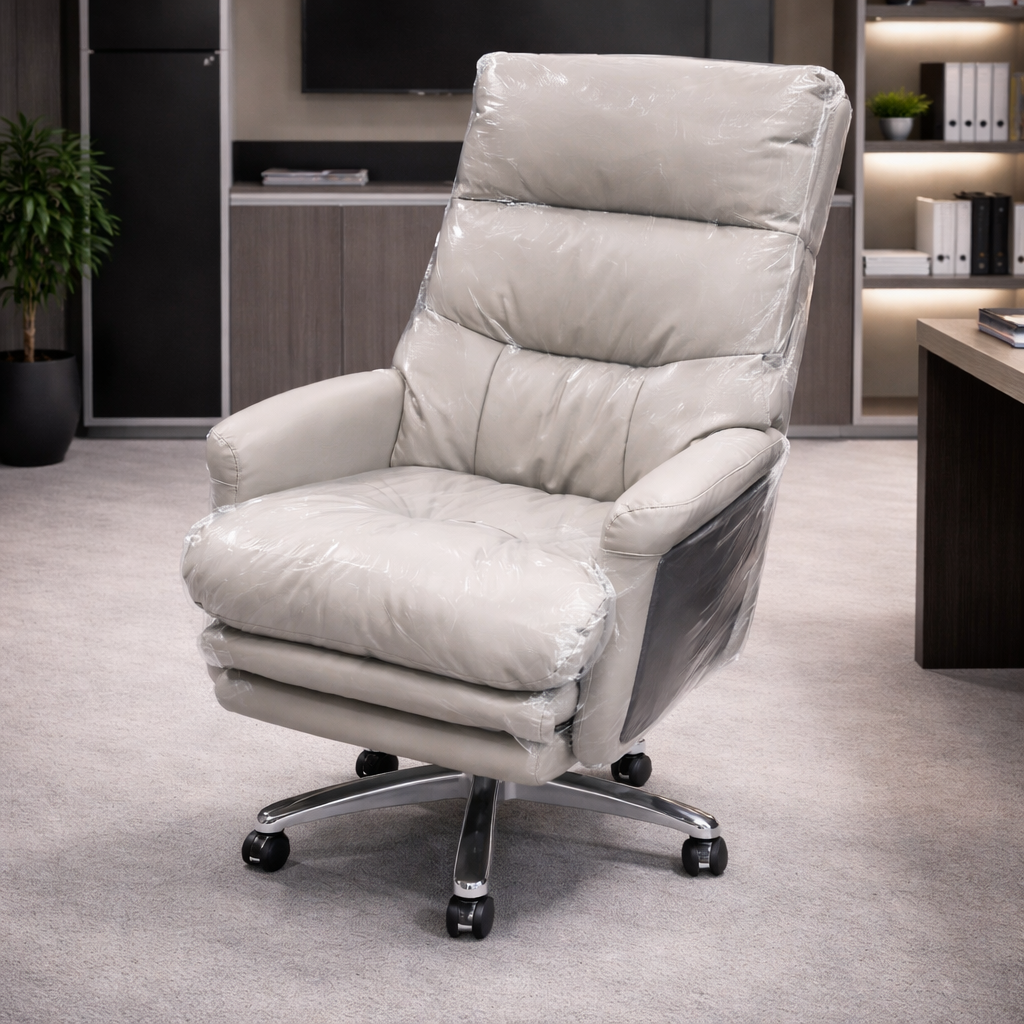 ChatGPT Image Feb 17, 2026, 10_46_11 AM LUXURY BEIGE EXECUTIVE RECLINER OFFICE CHAIR WITH FOOTREST - Image 1
