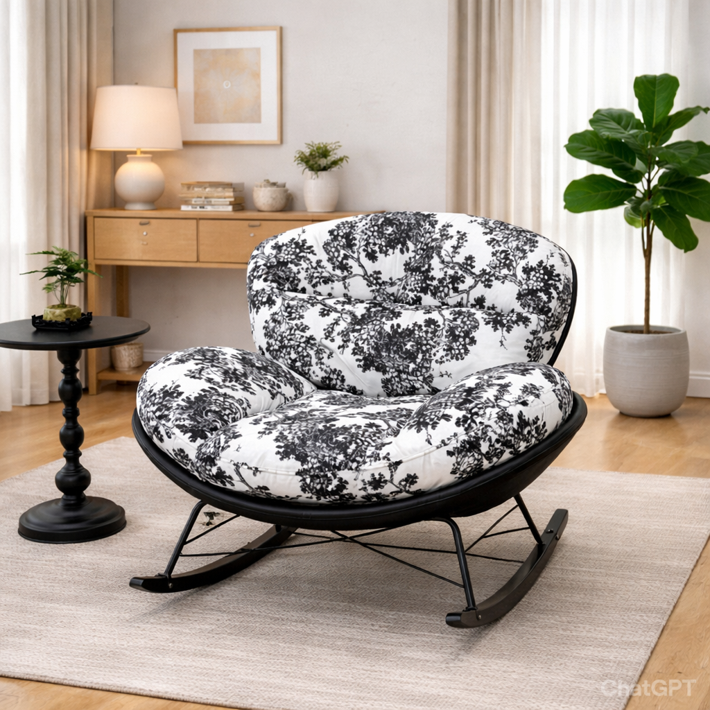 ChatGPT Image Feb 19, 2026, 12_02_54 PM MONOCHROME BLOSSOM LUXURY LOUNGE LIVING ROOM ACCENT CHAIR - Image 1
