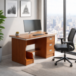 PRACTICAL CLEAN LINE CONTEMPORARY STORAGE OFFICE DESK