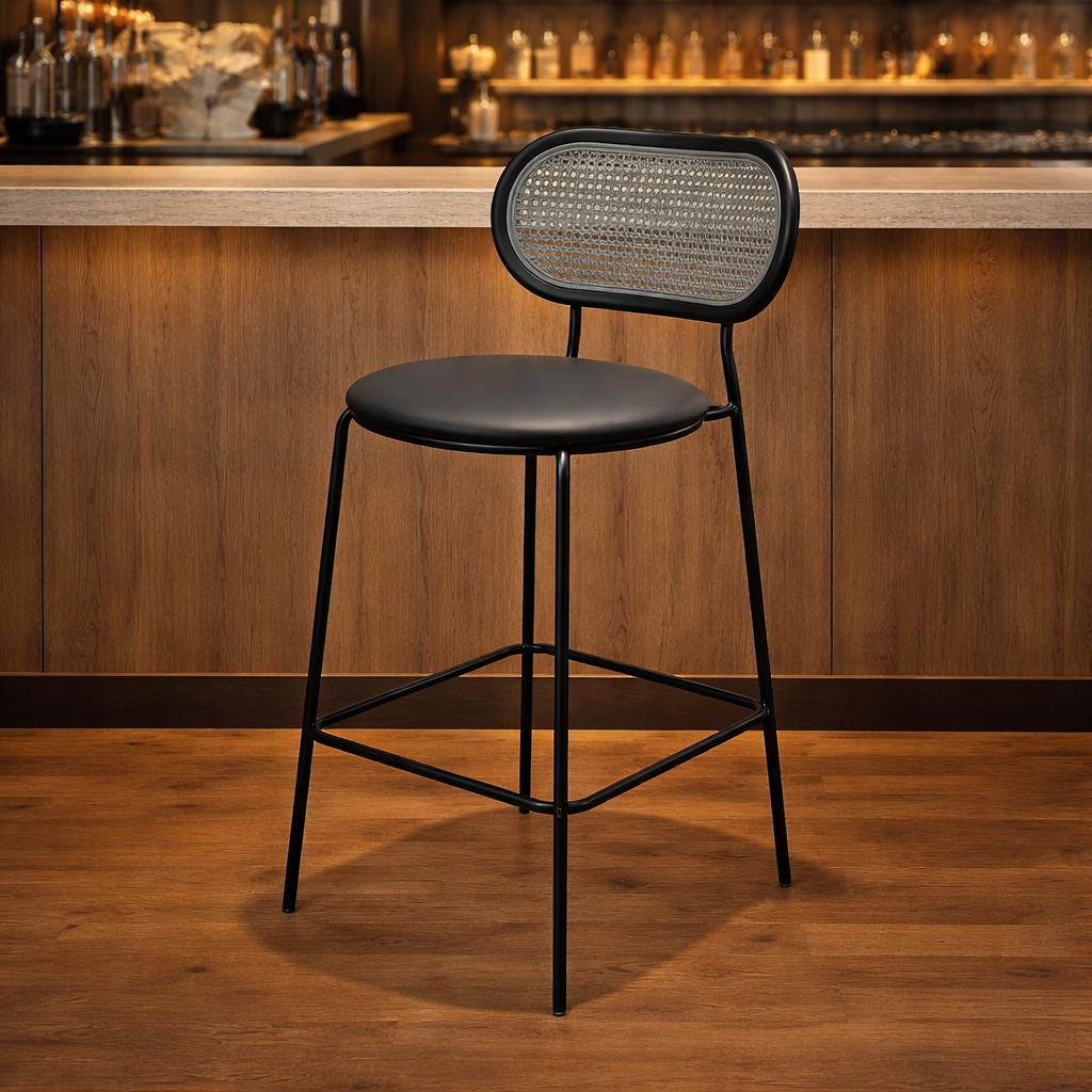 ChatGPT Image Feb 20, 2026, 04_34_01 PM MODERN CANE BACK METAL FRAME BAR STOOL - Image 1