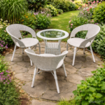 PREMIUM HANDWOVEN RATTAN OUTDOOR PATIO DINING CHAIR SET - Image 5