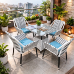 SKYLINE HAVEN CONTEMPORARY OUTDOOR DINING ENSEMBLE