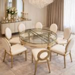 ROYAL AURELIA GLASS GOLD DINING SET