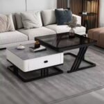 MODERN LUXURY TWO-TONE CENTER TABLE SET - Image 5