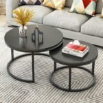 MODERN ROUND NESTING COFFEE TABLE SET