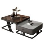 MODERN LUXURY TWO-TONE CENTER TABLE SET - Image 4
