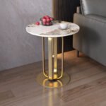 LUXURY MARBLE TOP ACCENT SIDE TABLE