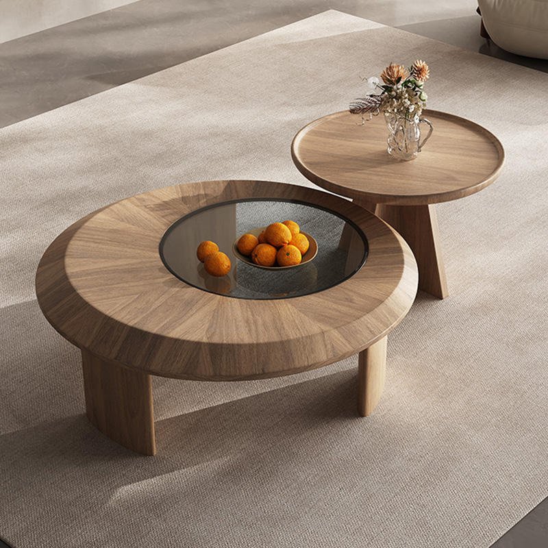 H2077d0565c684fc380346be98686a0f1J MODERN MINIMALIST WOODEN CENTER TABLE WITH CONTEMPORARY GEOMETRIC DESIGN AND NATURAL FINISH - Image 1