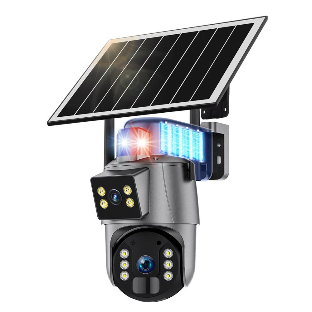 H24b49cba6de6449089c7ba09cb8b149fF SOLAR POWERED AI PAN-TILT SECURITY CAMERA WITH DUAL SPOTLIGHT AND SIREN SYSTEM - Image 1