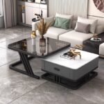 MODERN LUXURY TWO-TONE CENTER TABLE SET