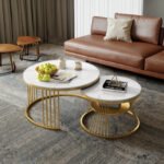 MODERN NESTED MARBLE CENTER TABLE SET - Image 2