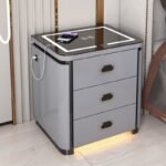LUXEDGE SMART GLOW AMBIENT GLASS TOP BEDSIDE TABLE - Image 2
