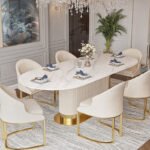 THE IMPERIAL MARBLE OVAL DINING COLLECTION