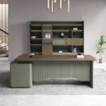 CONTEMPORARY AMBIENT ACCENT LIGHTING EXECUTIVE OFFICE DESK - Image 2