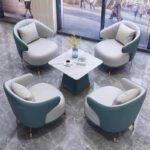 SINGLE LEATHER LIGHT LUXURY MODERN LIVING ROOM ACCENT CHAIR - Image 2