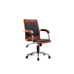 EXECUTIVE MODERN WOOD FRAME VISITOR CHAIR - Image 2