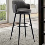 MODERN LUXURY UPHOLSTERED BAR STOOLS SET - Image 2