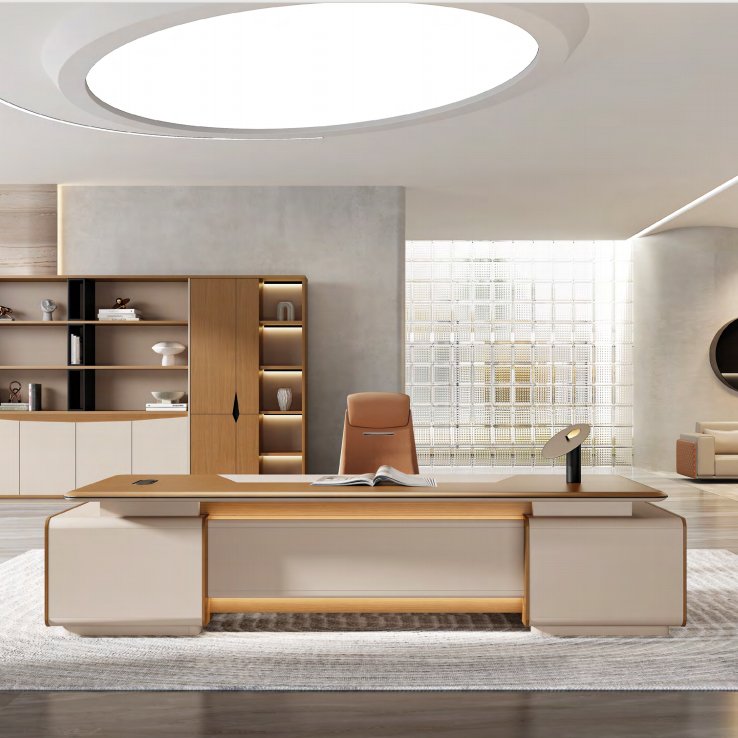 Ha6dc0eb678cb48fca73d495db99f4869h THE LUXE CONTEMPORARY EXECUTIVE OFFICE TABLE - Image 1