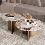 MARBLE BLOOM NESTING COFFEE TABLE SET