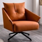 SADDLEBROOK MODERN SWIVEL LIVING ROOM ACCENT LOUNGE CHAIR - Image 3
