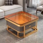 LUXURY MODERN GLASS TOP CENTER TABLE