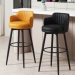 MODERN LUXURY UPHOLSTERED BAR STOOLS SET