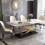 GRAND LUXE MARBLE ELEGANCE SIX-SEATER DINING SET - Image 6