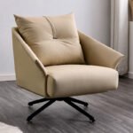 SADDLEBROOK MODERN SWIVEL LIVING ROOM ACCENT LOUNGE CHAIR - Image 4