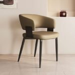 MODERN UPHOLSTERED DINING CHAIRS WITH METAL LEGS - Image 3