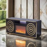 LUXE AURORA FIREPLACE TV CONSOLE STAND