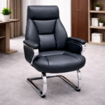 CREST LUXURY EXECUTIVE LOUNGE CHAIR WITH POLISHED SLED BASE
