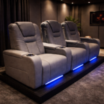 SILVERCREST ELITE POWER-RECLINING CINEMA LOUNGE WITH ILLUMINATED BASE PLATFORM
