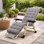 ADJUSTABLE UPHOLSTERED COMFORT RECLINING PADDED LOUNGE CHAIR