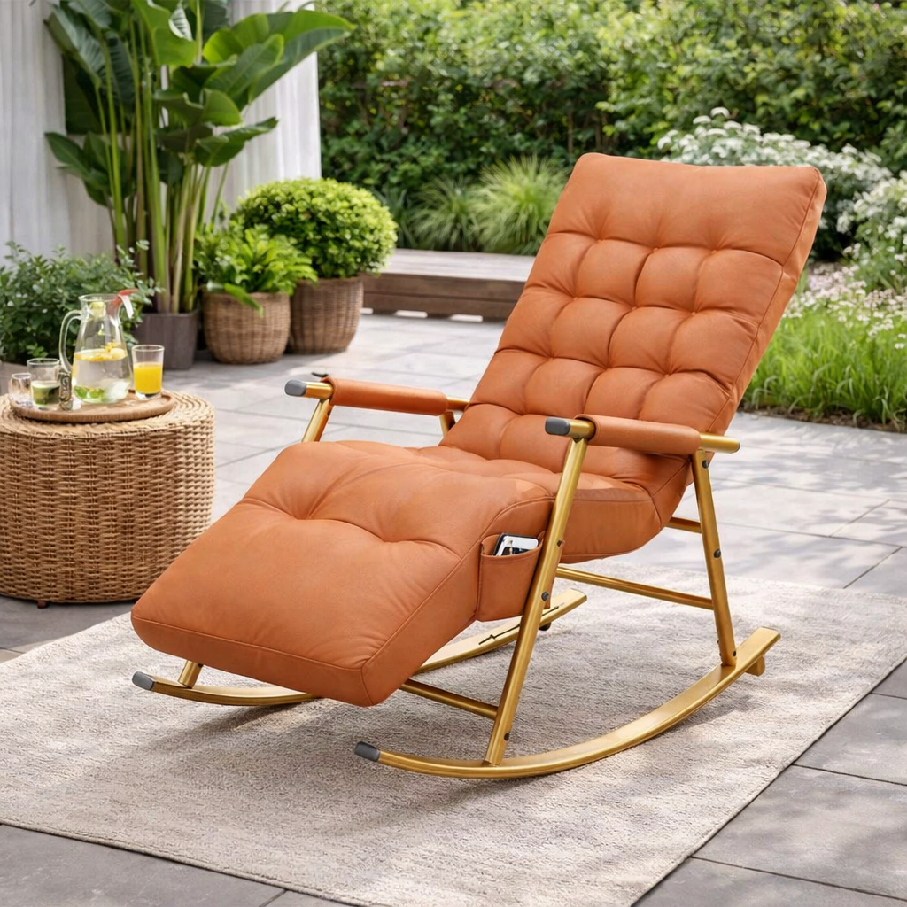 IMG_8634 SUNSET COMFORT TUFTED OUTDOOR ROCKING LOUNGE CHAIR - Image 1