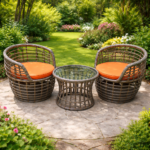 GARDEN HAVEN WICKER BISTRO LOUNGE OUTDOOR SET