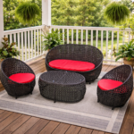 URBAN OASIS ROUNDED WICKER BISTRO CONVERSATION SET - Image 3