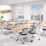 MODERN FLEXIBLE TRAINING ROOM TABLE AND CHAIR SET