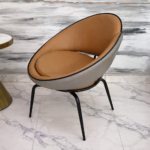 MODERN LUXURY UPHOLSTERED DINING CHAIRS WITH CURVED BACK DESIGN - Image 2